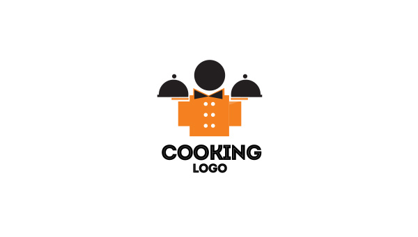 vector server restaurant logotype logo gourmet free fine dining dining 