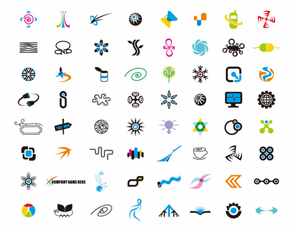 vector symbols shapes set pack logotypes logos logo elements free elements 
