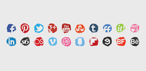 web icons spray icons social icons 