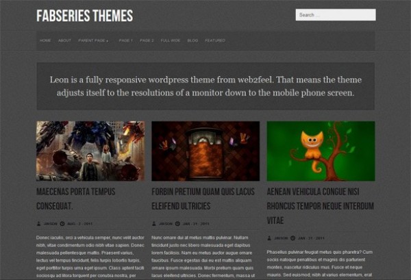 wp wordpress web unique ui elements ui thumbnails stylish responsive quality php original options page new modern leon interface hi-res HD grey fresh free download free elements download detailed design creative clean 