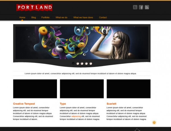 website psd web application web 2.0 design PSD file photoshop files multiple pages high resolution fully layered dark 