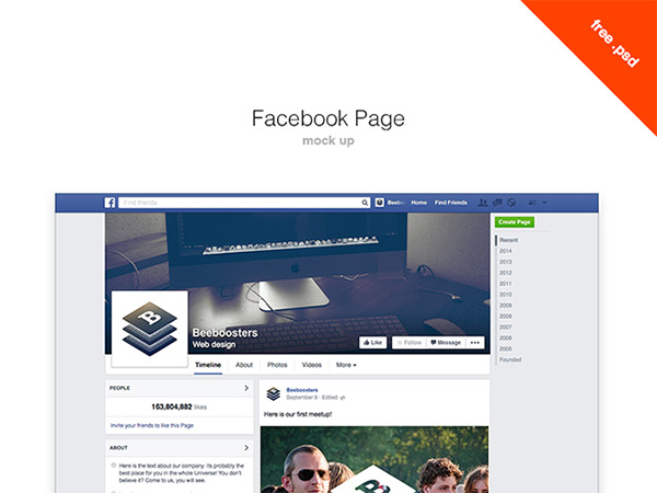 page mockup layout facebook page Facebook 