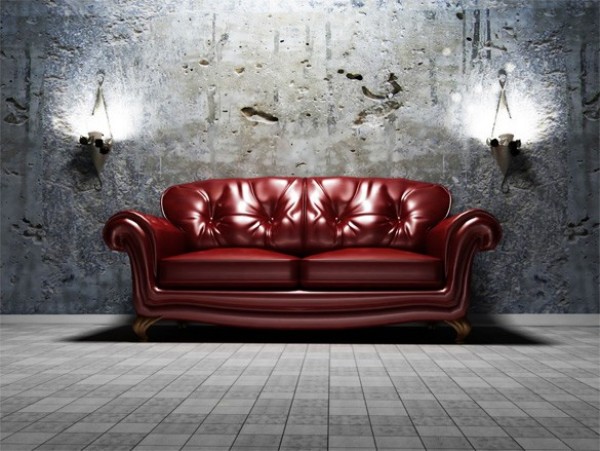 web unique tile floor stylish sofa simple rustic setting red sofa red couch quality original new modern leather sofa leather couch hi-res HD fresh free download free download design creative couch concrete wall clean background 