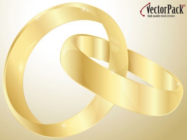 Interlocking Gold Wedding Rings Vector - WeLoveSoLo