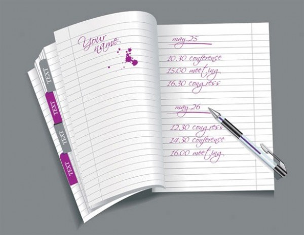 web vector unique ui elements stylish quality pens original open notes notebook new laptop interface illustrator high quality hi-res HD graphic fresh free download free elements download detailed design daytimer creative agenda 