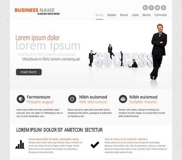 website template corporate business 