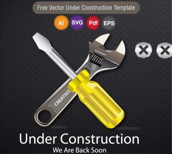 wrench web vector unique under construction ui elements template SVG stylish screws screwdriver quality original new interface illustrator high quality hi-res HD graphic fresh free download free EPS elements download detailed design creative be back soon AI 