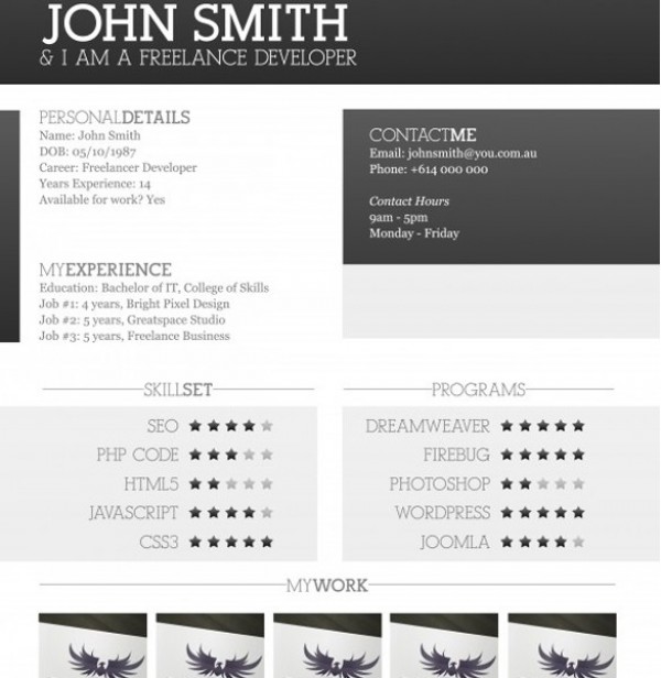 web unique ui elements ui thumbnails template stylish skills rating resume quality psd original new monochrome modern interface hi-res HD fresh free download free elements download detailed design creative corporate clean 