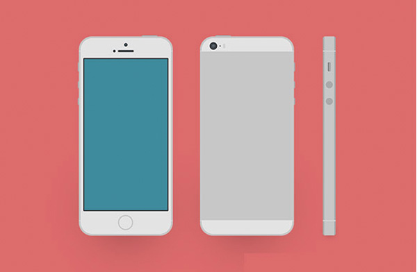 vector side mockup iPhone5S mockup iphone5s iphone 5s iphone free download free flat angle 