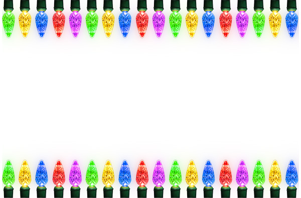 ui elements string lights free download free frame download colorful Christmas lights christmas border 