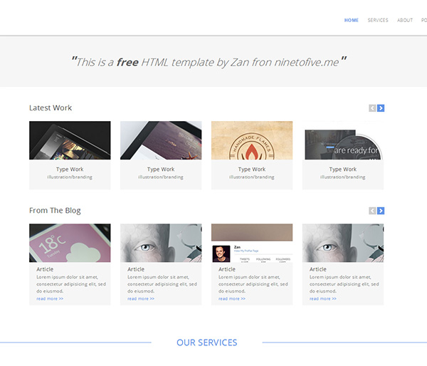 website ui elements ui template responsive psd minimal html free download free complete 