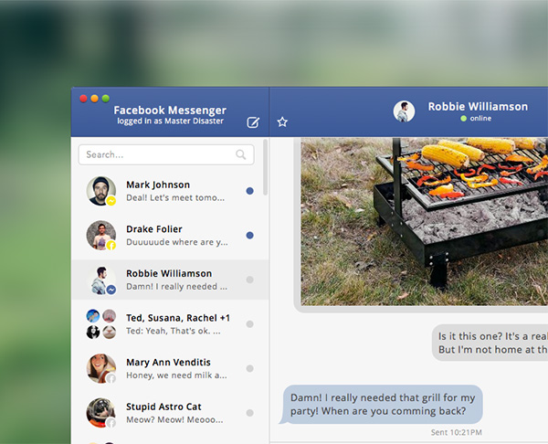 ui elements ui social sketch side menu free download free facebook messenger Facebook 