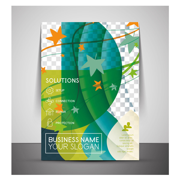 nature leaves free flyer cover corporate concept business brochure abstract 