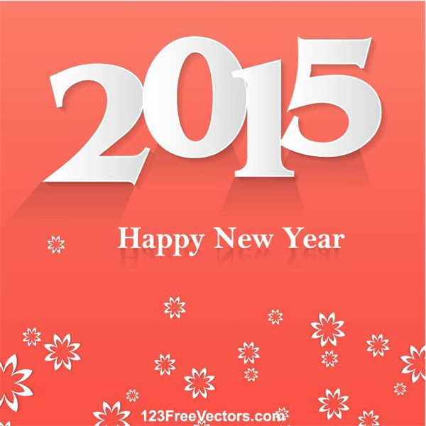 new year 2015 happy new year floral cutouts background 2015 