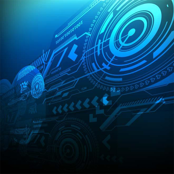technology tech dark circuit blue background abstract 