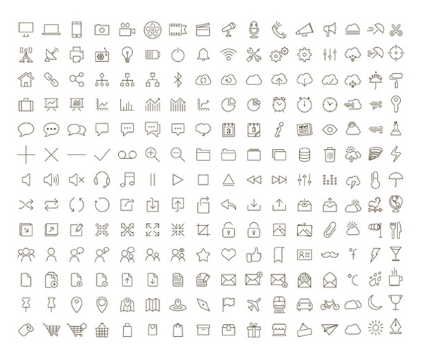 vector tonicons sketch line icons font icons font css 