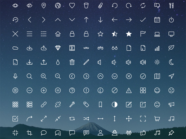set rivolicons pack line icons 