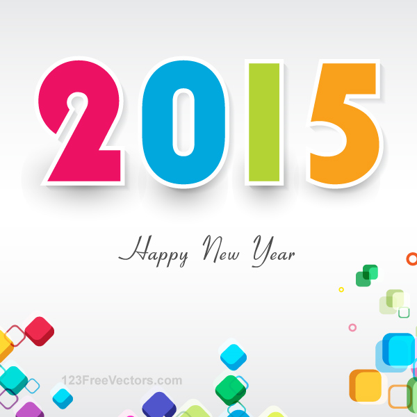 new year illustration happy new year colorful blocks background 2015 