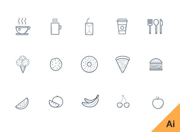 set kitchen icons kitchen icons food drink cooking coffee 