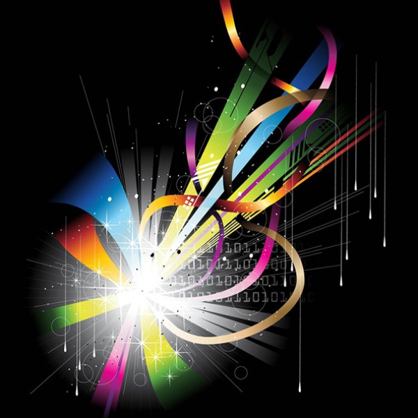 streamers poster party Free Background free disco digital colorful card black binary background abstract 