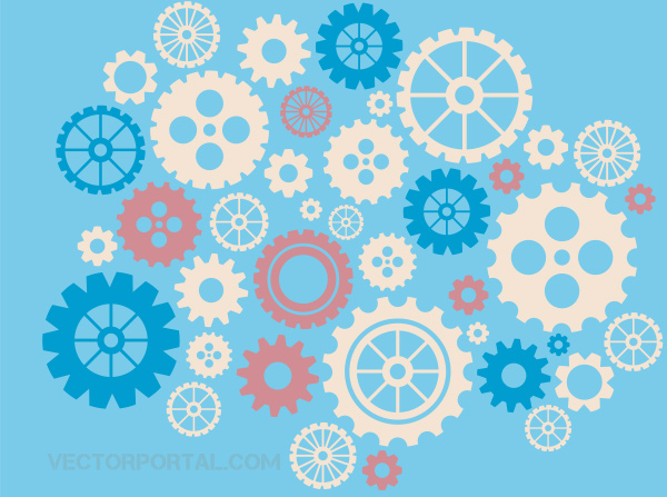 wheels vector pattern gears background gears free blue background abstract 