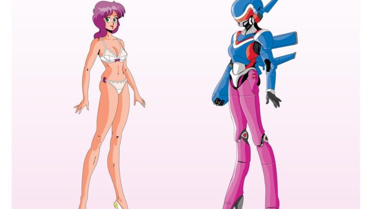 The Red Robot Anime Girl Robot - Anime Girl - Pin | TeePublic