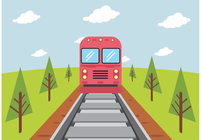 Background Railway Track Cartoon - Debora Milke