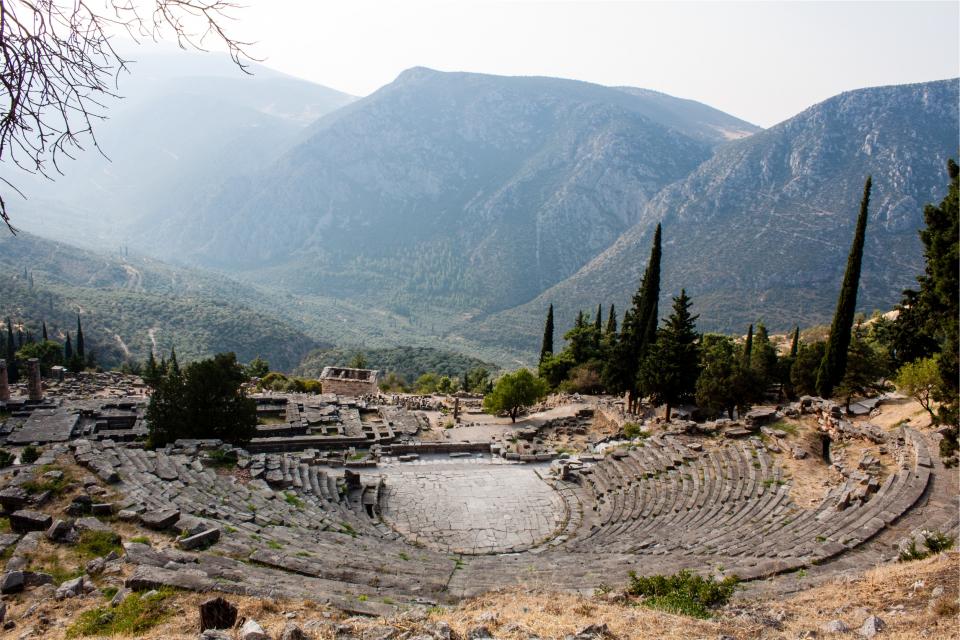 stadium, ruins, history, landscape, mountains, hills, stones, rocks