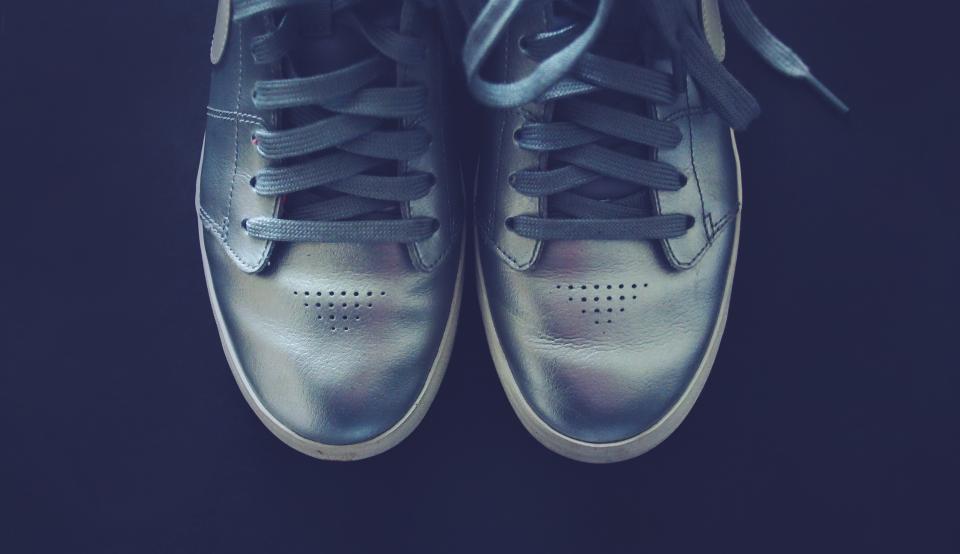 silver, shoes, sneakers, laces, fashion