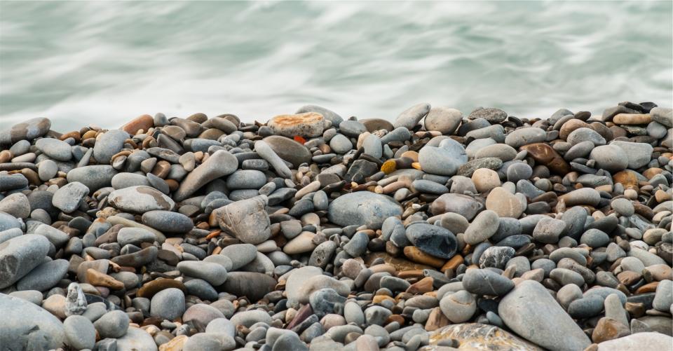rocks, pebbles, water