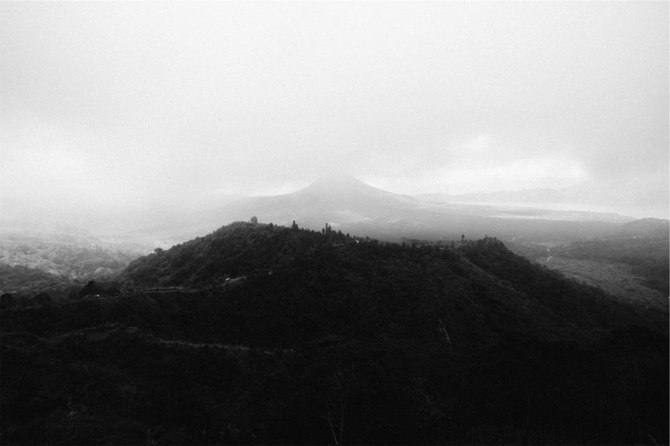 mountains landscape hills blackandwhite 