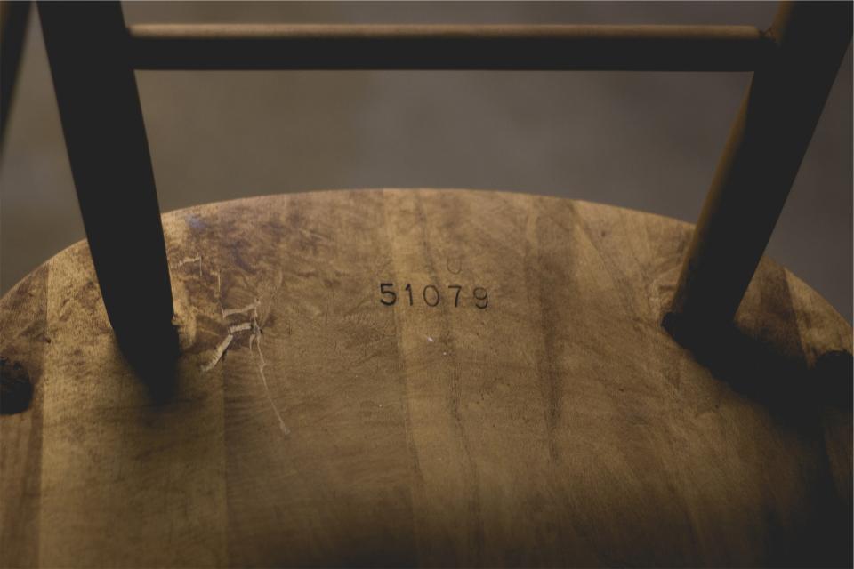 wood stool numbers 