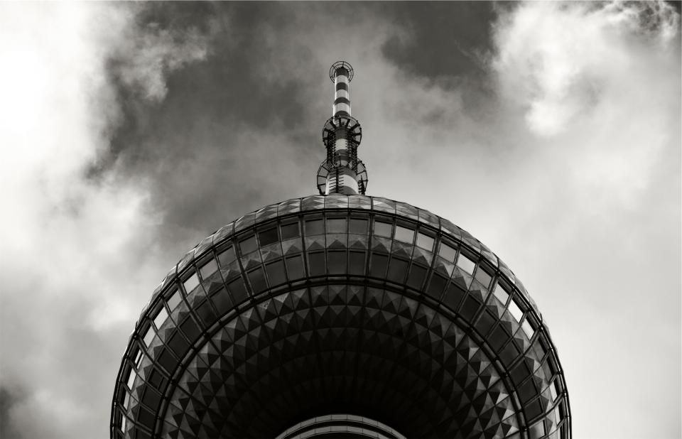 tower sky clouds blackandwhite architecture 