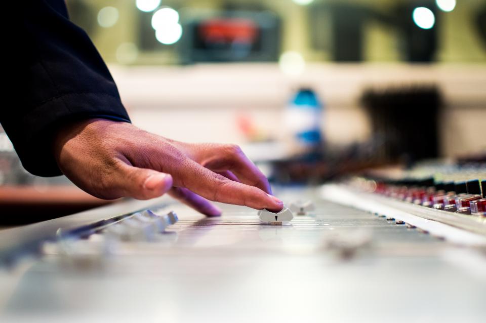 volume producer music levels instrument hand equalizer DJ 