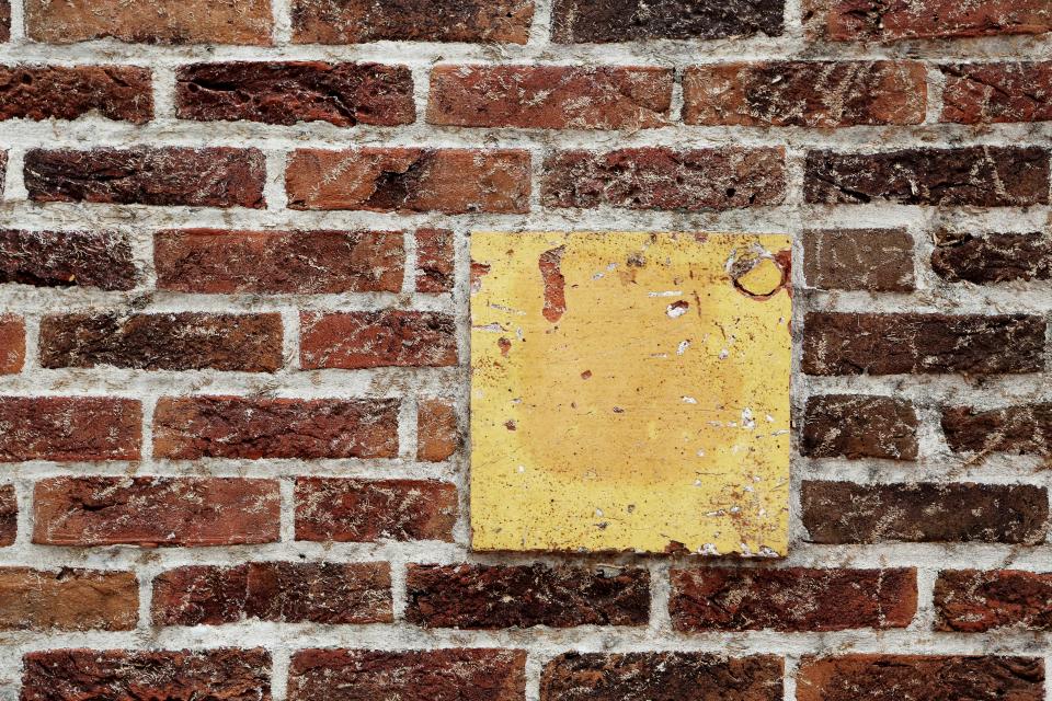 yellow wall texture squre red pattern bricks 