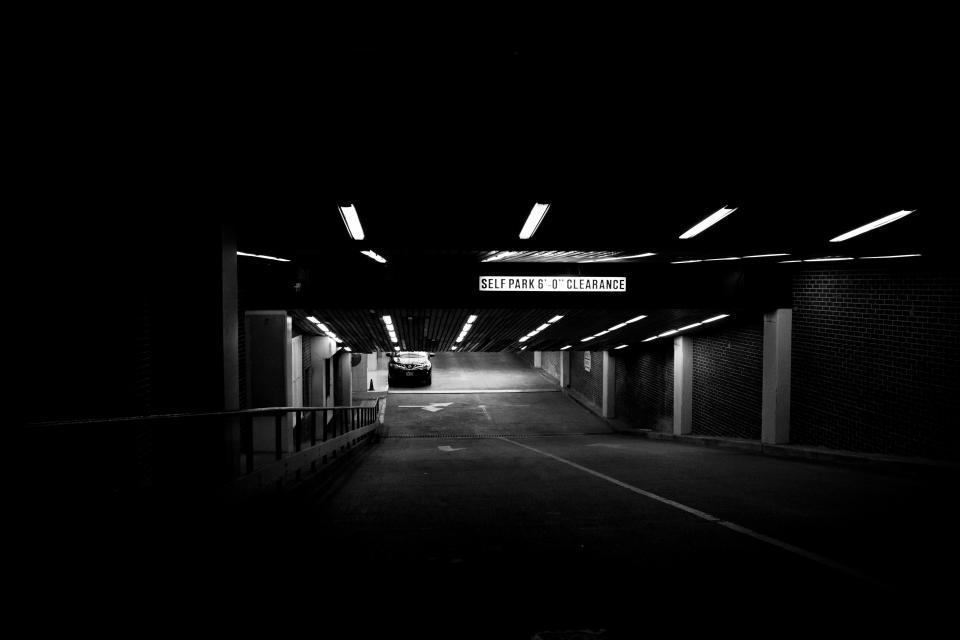 underground parkinggarage lights cars 
