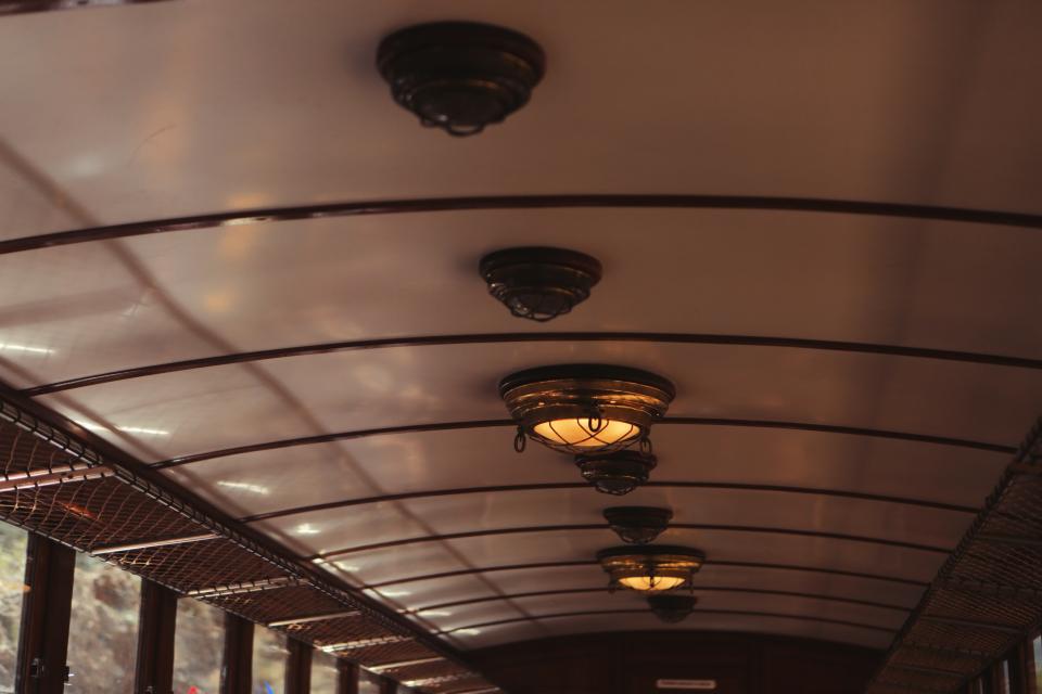 Windows travel transport train lights ceiling 