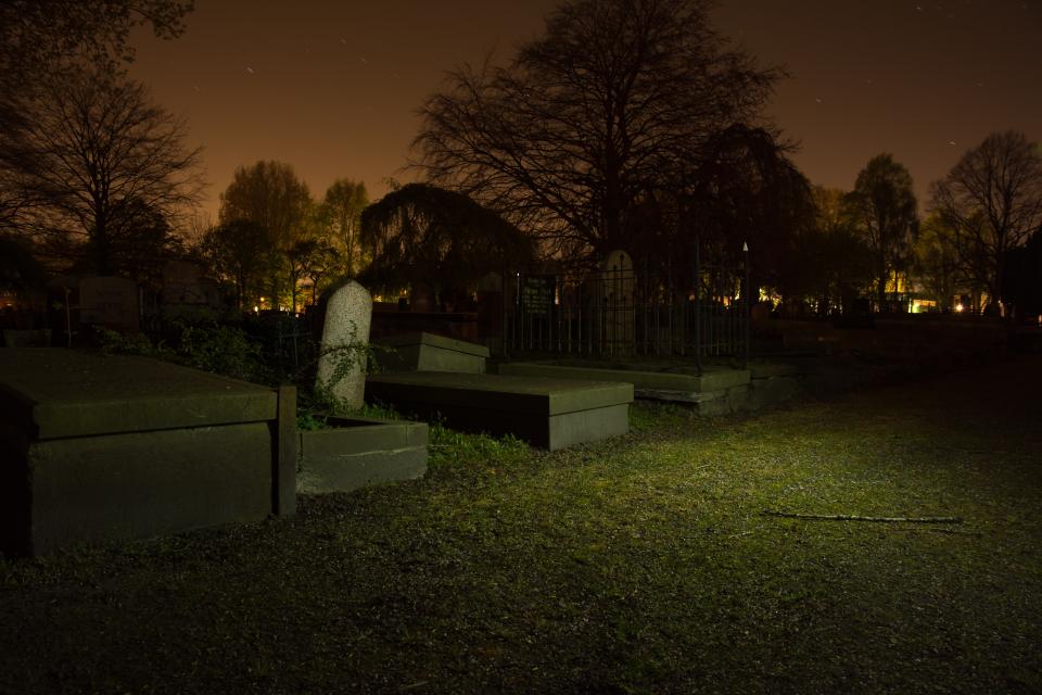 tombstones scary night graveyard death dead dark cemetery 