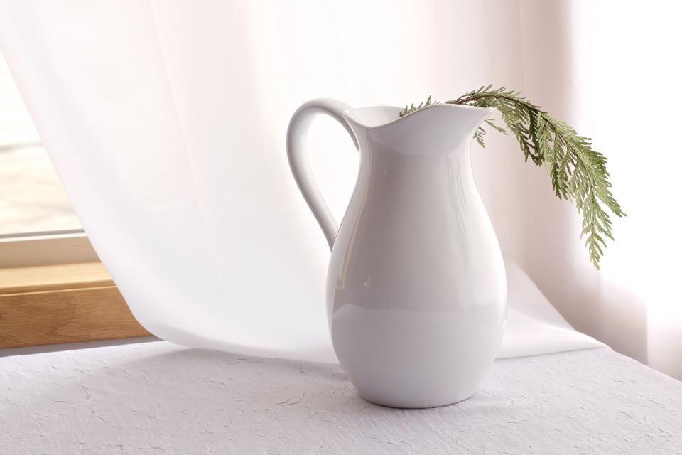 white vase plant 