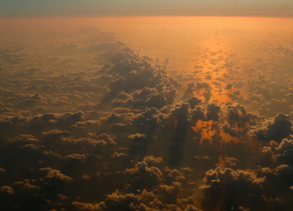 view sunset sky aerial abovetheclouds 