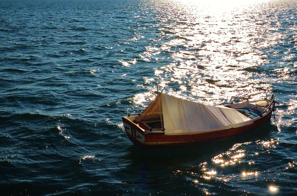 water sunshine sea ocean fishingboat 