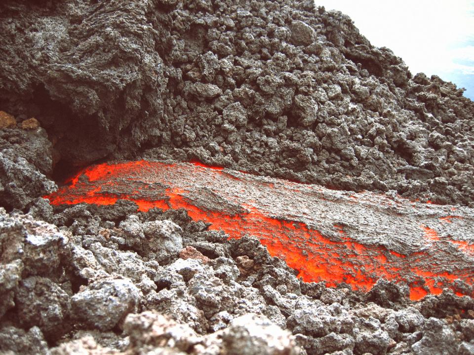 volcano rocks magma heat fire 