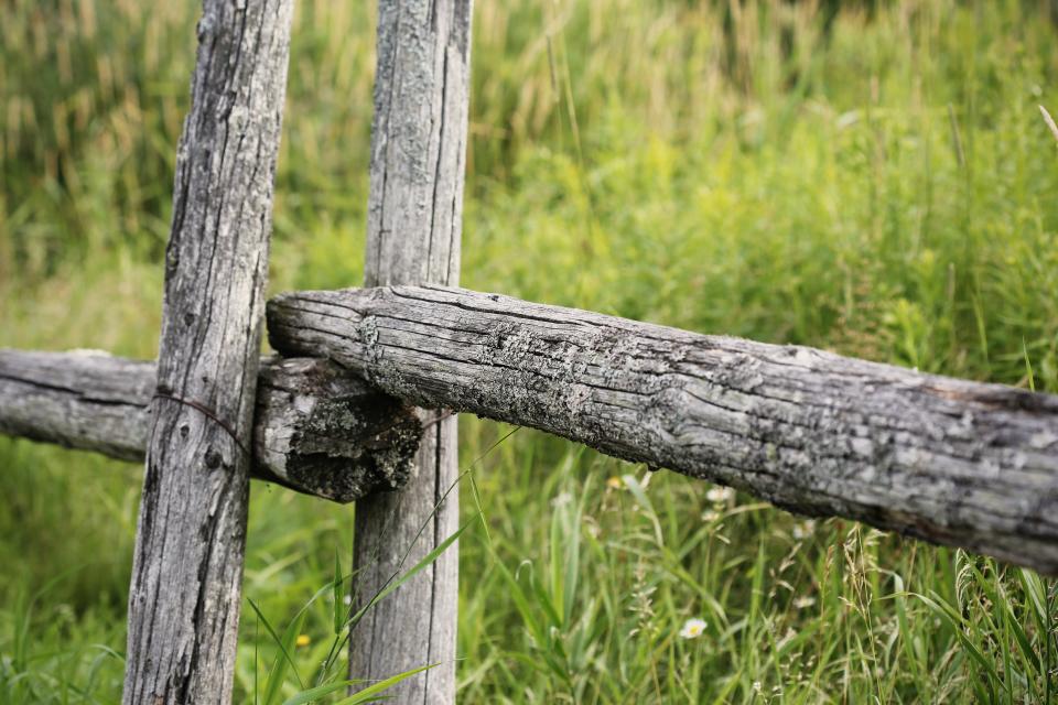 wood outdoors grass field fence farm country 
