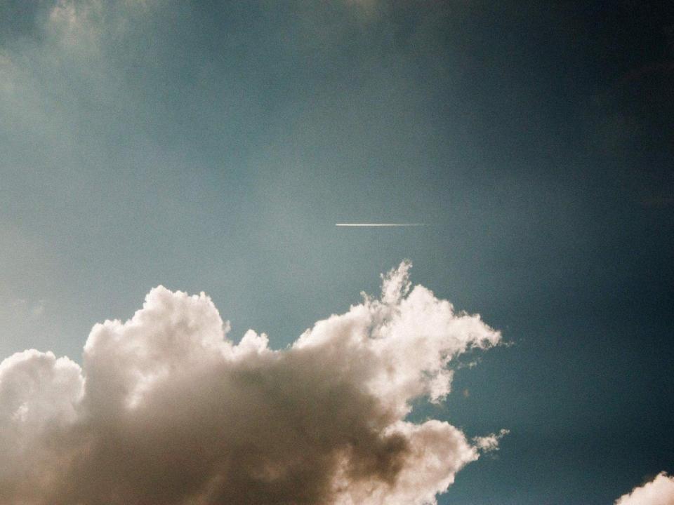 sky, blue, fly, clouds, sunshine