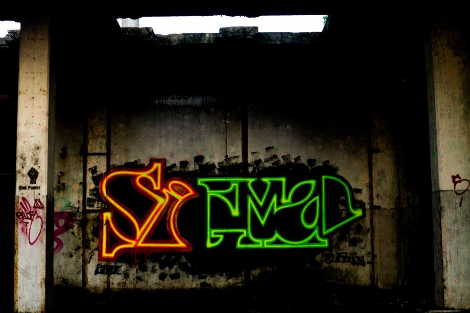 graffiti, art, neon, wall, spray paint