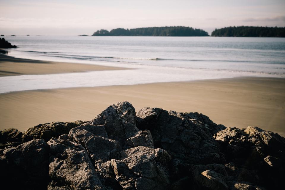 sky, grey, water, beach, sand, blue, rocks