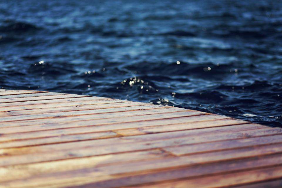 wood waves water ripples dock 