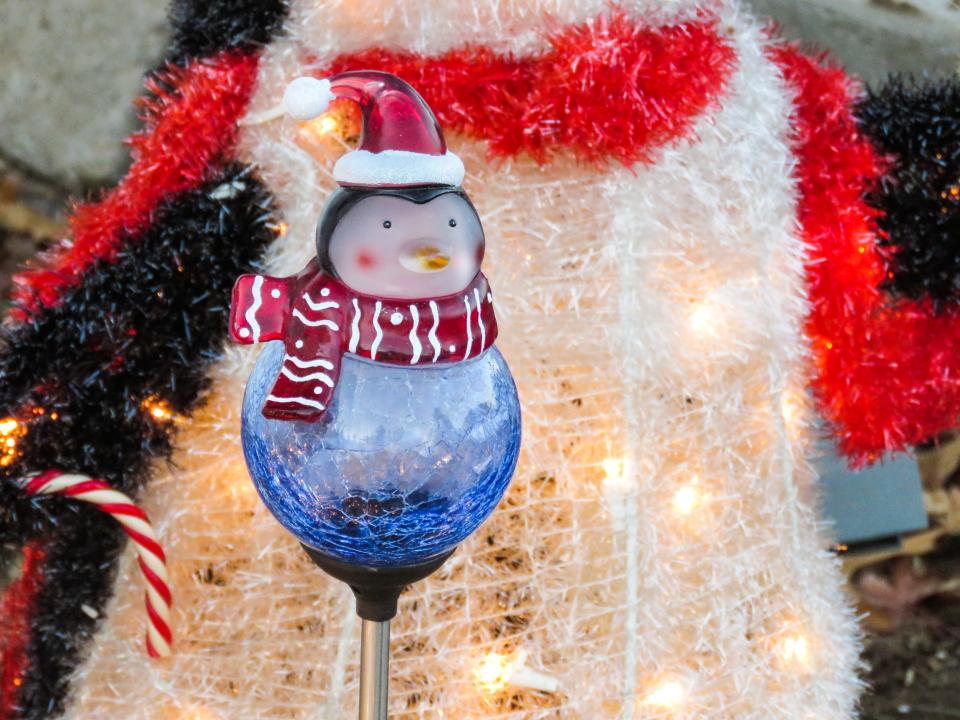 winter scarf penguin lights hat decorations christmas 