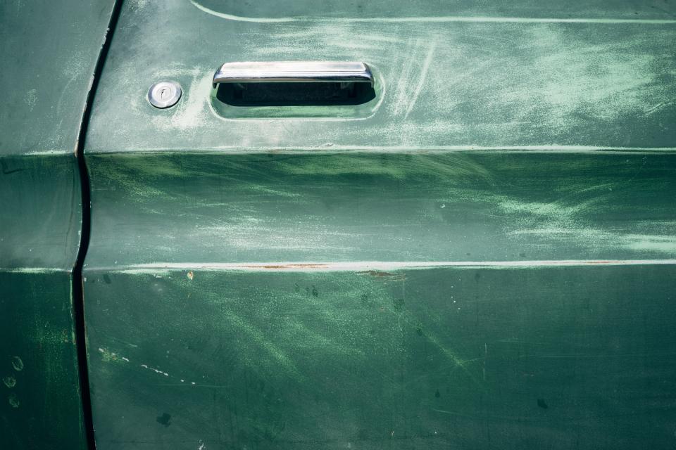 lock handle green door car 