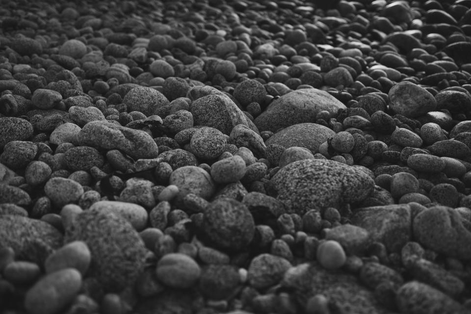 rocks pebbles blackandwhite 